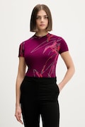 Desigual t-shirt LALA damski kolor bordowy 25WWTK16