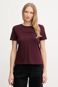 Tommy Hilfiger t-shirt bawełniany damski kolor bordowy WW0WW46120