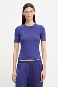 Calvin Klein t-shirt damski z modalem fioletowy LV044D246G