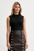Calvin Klein kamizelka damski kolor czarny z półgolfem LV044D316G