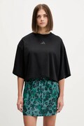 Βαμβακερό μπλουζάκι adidas City Escape Loose χρώμα: μαύρο, JV7112