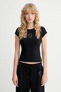Majica kratkih rukava Karl Lagerfeld Jeans za žene, boja: crna, A4W17018