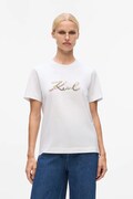 Karl Lagerfeld t-shirt bawełniany damski kolor biały A4W17052