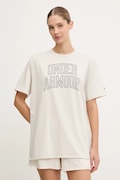Under Armour t-shirt Rival damski kolor beżowy 6007883