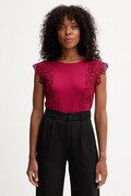 Morgan tricou din bumbac culoarea roșu, DFLOWER