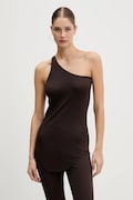 Rick Owens Lilies top One Shoulder Tank kolor brązowy LI02E3105.RV