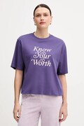United Colors of Benetton t-shirt bawełniany damski kolor fioletowy 3DCJD10B9