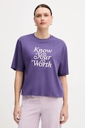United Colors of Benetton t-shirt bawełniany damski kolor fioletowy 3DCJD10B9