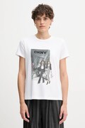 Dkny t-shirt KNIT TOPS damski kolor biały P5MOHWNA