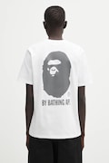 Βαμβακερό μπλουζάκι A Bathing Ape Ape Head One Point χρώμα: άσπρο, 001TEL302070L