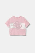 Guess t-shirt dziecięcy kolor różowy J5YI09 K6YW4