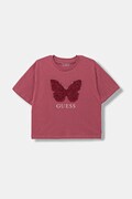 Дитяча бавовняна футболка Guess колір рожевий J5YI47 K8HM4