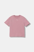 Puma t-shirt bawełniany dziecięcy ESS Boxy Tee G kolor różowy 685131