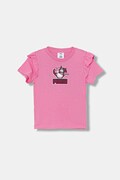 Dječja pamučna majica kratkih rukava Puma PUMA X HELLO KITTY & FRIENDS Ruffle Tee boja: ružičasta, 632386