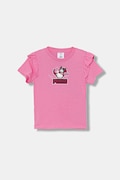 Puma tricou de bumbac pentru copii PUMA X HELLO KITTY & FRIENDS Ruffle Tee culoarea roz, 632386