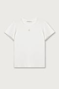 Patrizia Pepe maglietta basic per bambini in cotone con elastan J331 bianca 7M0951