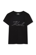Karl Lagerfeld t-shirt dziecięcy kolor czarny Z30941