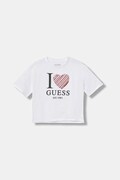 Guess t-shirt bawełniany dziecięcy kolor biały J5BI07 I3Z14