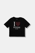 Guess t-shirt bawełniany dziecięcy kolor czarny J5BI07 I3Z14