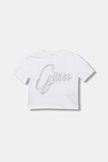 Guess t-shirt bawełniany dziecięcy kolor biały J5BI24 KCNQ4