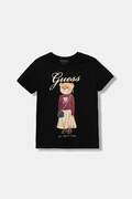 Guess t-shirt bawełniany dziecięcy kolor czarny J5BI39 J1314