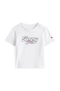 Дитяча бавовняна футболка Tommy Hilfiger колір білий KN0KN02055