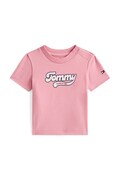 Дитяча бавовняна футболка Tommy Hilfiger колір рожевий KN0KN02055