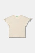 Παιδικό μπλουζάκι United Colors of Benetton χρώμα: μπεζ, 3P4ZC10QH