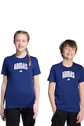 Дитяча бавовняна футболка adidas колір синій з принтом JV5193