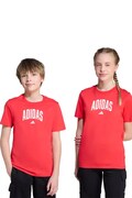 adidas tricou de bumbac pentru copii culoarea roșu, cu imprimeu, JV5194