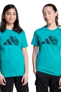 adidas t-shirt in cotone per bambini colore verde JV5253