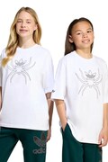 Detské bavlnené tričko adidas Originals biela farba, s nášivkou, JW7846