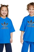 Detské bavlnené tričko adidas Originals modrá farba, s potlačou, JY1138