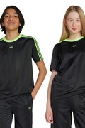 Detské tričko adidas Originals čierna farba, s nášivkou, JV7789