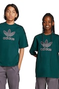 Dječja pamučna majica kratkih rukava adidas Originals boja: zelena, s tiskom, JV8561