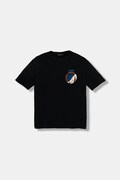 Napapijri t-shirt bawełniany S-ADIGE kolor czarny z nadrukiem NP0A88ZWF0N1