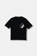 Napapijri t-shirt bawełniany dziecięcy S-ADIGE kolor czarny z nadrukiem NP0A88ZWF0N1