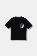 Dětské bavlněné tričko Napapijri S-ADIGE černá barva, s potiskem, NP0A88ZWF0N1