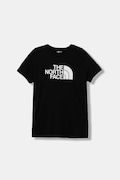 The North Face t-shirt dziecięcy TEEN EASY REGULAR SS TEE kolor czarny z nadrukiem NF0A8EHGJK31