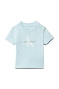 Tričko pre bábätko Calvin Klein Jeans modrá farba, s potlačou, IN0IN00334