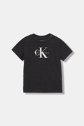 Kratka majica za dojenčka Calvin Klein Jeans črna barva, IN0IN00334