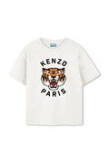 Παιδικό βαμβακερό μπλουζάκι Kenzo Kids χρώμα: άσπρο, K61505