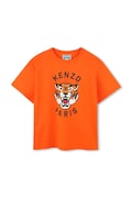 Дитяча бавовняна футболка Kenzo Kids колір помаранчевий з принтом K61505