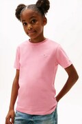 Tommy Hilfiger t-shirt bawełniany dziecięcy kolor różowy z nadrukiem KS0KS00661