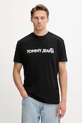 Tommy Jeans t-shirt bawełniany męski kolor czarny z nadrukiem DM0DM21585