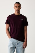 Tommy Jeans tričko pánské bavlněné burgundské DM0DM21780