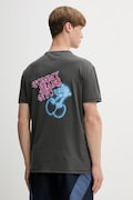 Tommy Jeans t-shirt bawełniany męski kolor szary z nadrukiem DM0DM21829