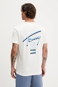 Памучна тениска Tommy Jeans в бяло с принт DM0DM21934