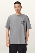 AllSaints t-shirt in cotone ORLANDO uomo colore verde M066PC