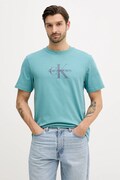 Calvin Klein Jeans t-shirt męski kolor turkusowy z nadrukiem LV04RB862G
